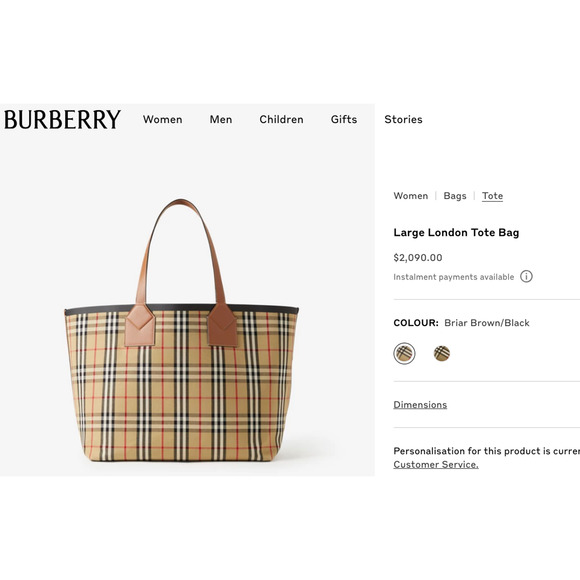 $2090 NEW BURBERRY London Check LARGE 2pc Tote Shopper Bag Purse! - Picture 3 of 14